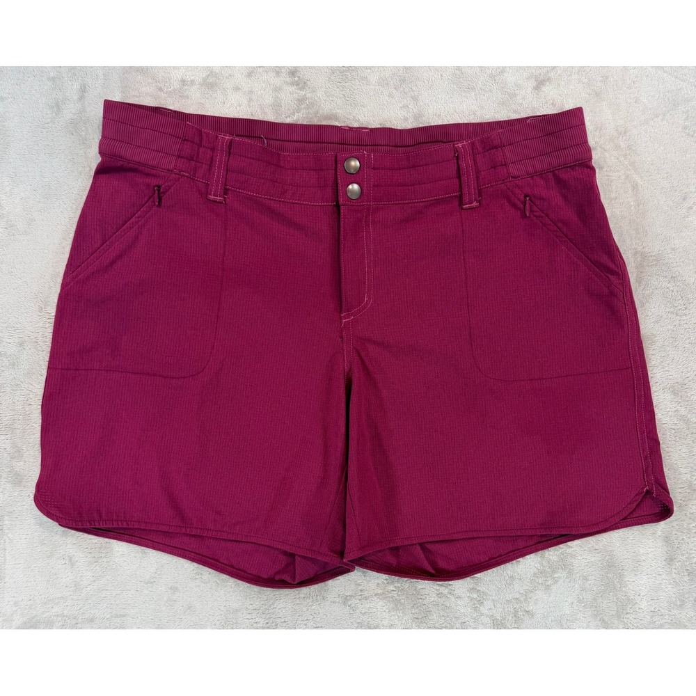 KUHL Women Strattus Chino Relaxed 6" Inseam Hiking Shorts Berry Red Size 14